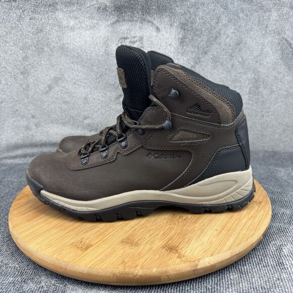 Columbia Newton Ridge Boots Womens 10.5 Brown Leather Hiking Outdoor Waterproof - Picture 3 of 10